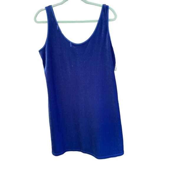 NWT GILLIGAN & O’MALLEY BLUE VELOUR NIGHTGOWN - Picture 1 of 3